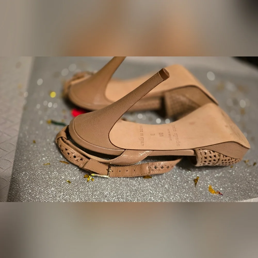 Kate Spade leather peep toe heels